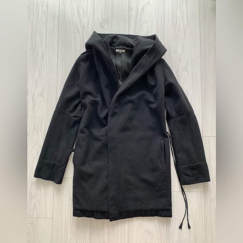 SOLD Ann Demeulemeester black wool coat